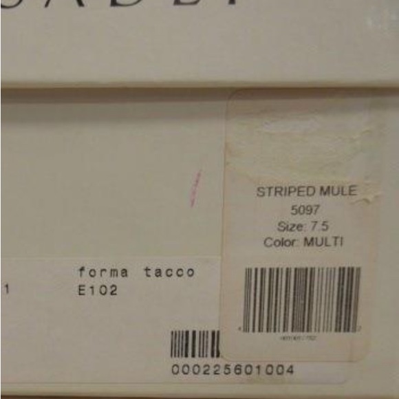 NEW Casadei Striped Mule Size 7.5 Box Included - Picture 12 of 12